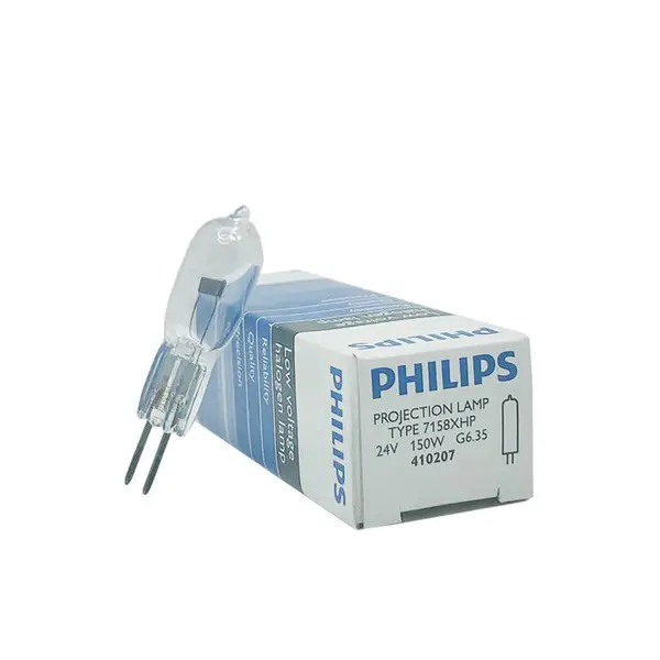 PHILIPS飞利浦无影灯珠卤素灯7158 投影仪显微镜灯泡G6.35 24V150W