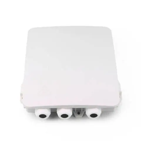 8芯光纤分纤箱 PC+ABS壁挂式室外防水FTTH分光箱 光纤分配盒