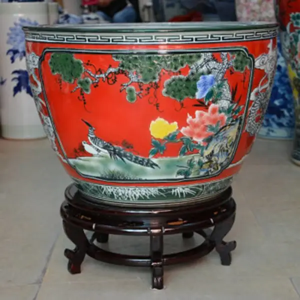 陶瓷大缸 景德镇陶瓷鱼缸 水缸养鱼庭院大号睡莲荷花缸 室外养鱼盆