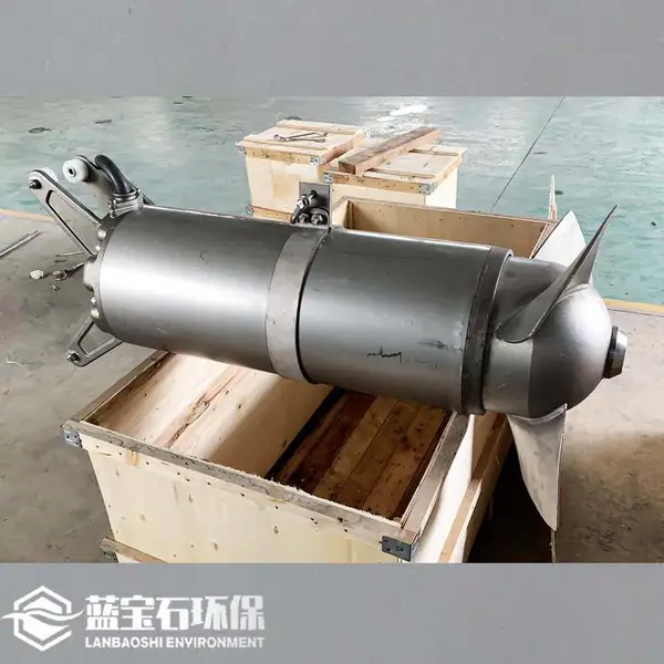 卧式液下推流搅拌机QJB22kw潜水污水搅拌器耦合安装