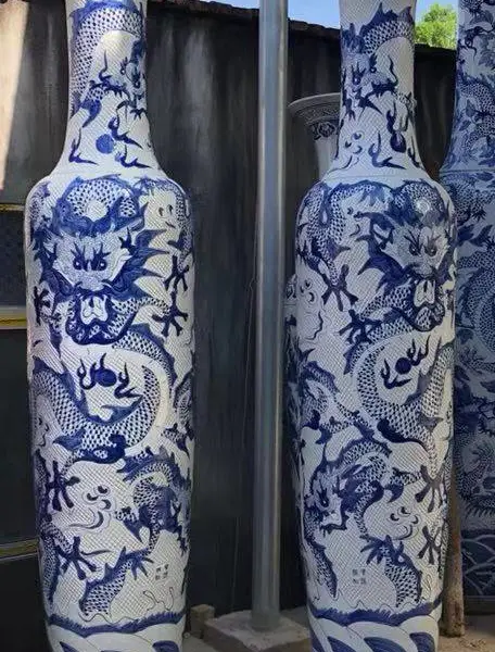 1.8米锦绣山河西安开业大花瓶 公司大厅办公楼酒店开业大型花瓶摆件做字