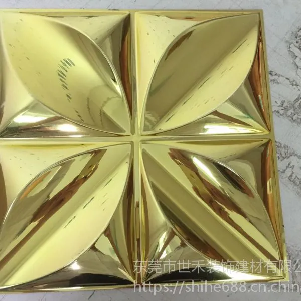 厂家电镀三维板PVC材质电镀背景墙个性订制3D镜面电镀塑胶板