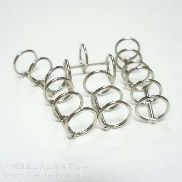 厂家直销新款 银色三连扣环圈 日历活页扣 三孔活页台历铁圈