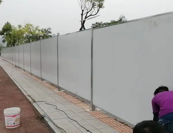 景观园林设计工程使用围挡 蓝白双面彩钢板泡沫挡板