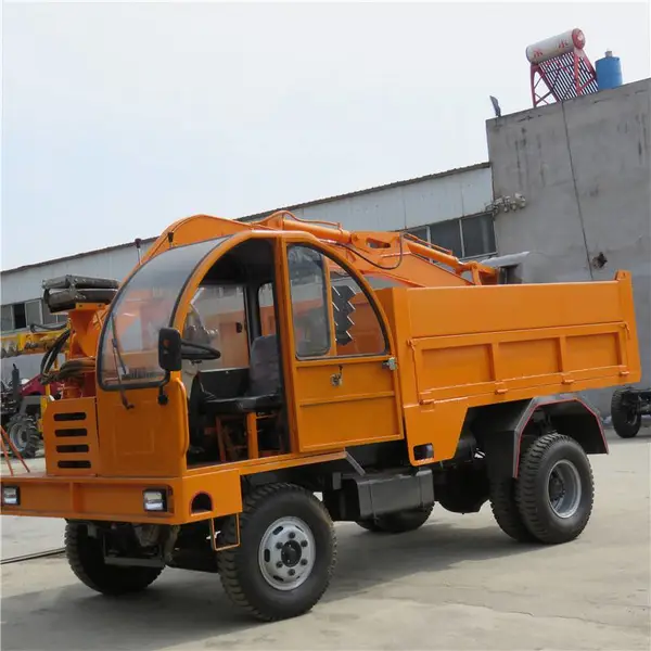 建筑工程随车钩机 自装自卸四不像挖机 大马力运输农用车