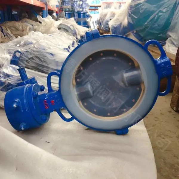 浙江明精D371PO-10C DN125手柄衬氟对夹蝶阀厂