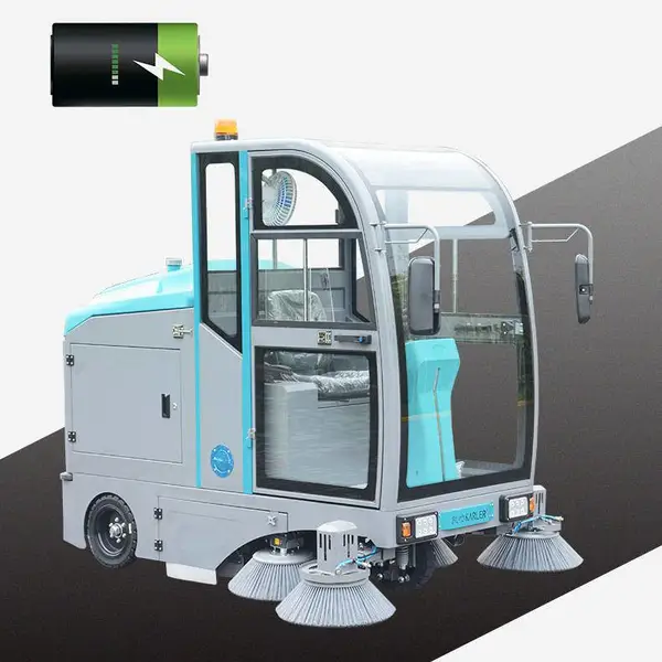 机械家具五金化工厂区道路清扫车 凯叻2100G全封闭扫地车