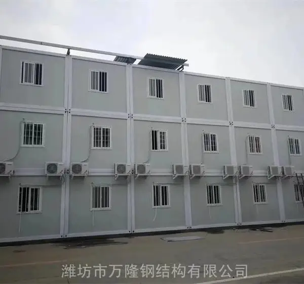 集装箱建筑工程用房 山东彩钢打包箱房 防火框架板房 自由组合施工快