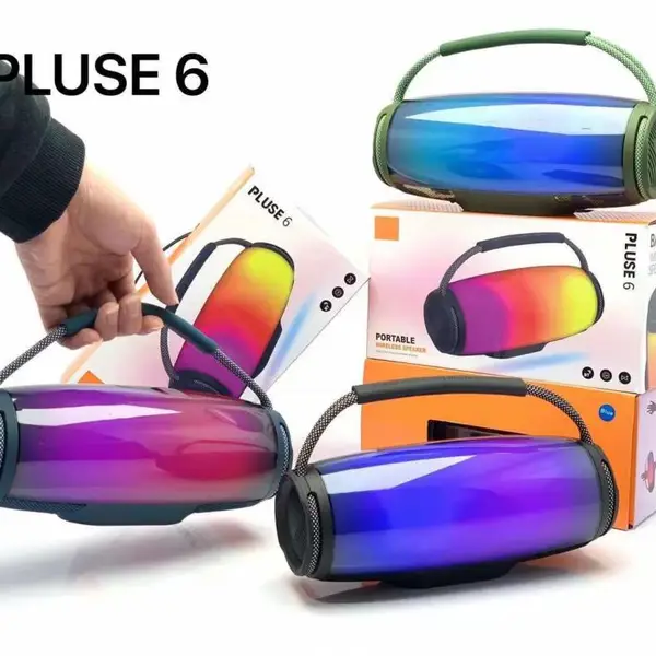 新品 pluse6音乐脉动蓝牙音箱七彩灯户外手提低音炮RGB音响