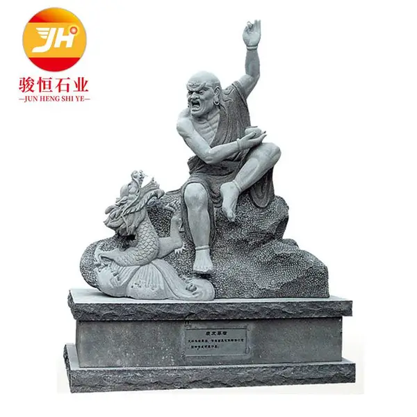 十八罗汉全套定做 降龙伏虎二尊者 石雕佛像制作