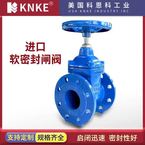 进口软密封闸阀 可选电动气动 不锈钢材质 美国KNKE科恩科品牌