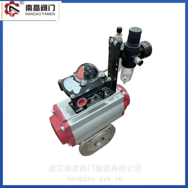 南高阀门供应 抗氧化处理不锈钢材质气动对夹式球阀Q671F-16P