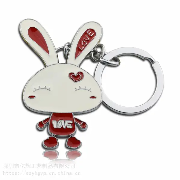 工厂批发定购金属烤漆钥匙扣 礼品挂件制做 学生珐琅钥匙扣