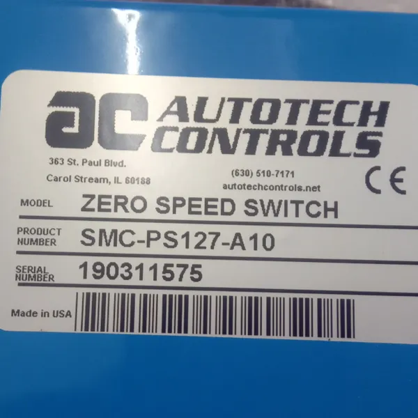 供应 Autotech Controls 零速度开关 SMC-PS127-A10