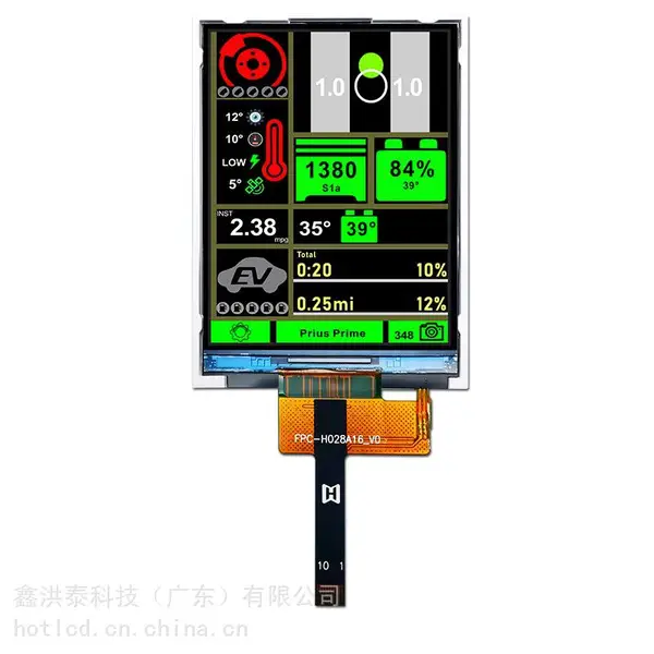 2.8寸IPS视角TFT彩屏240*320分辨率10PinFPC排线SPI接口
