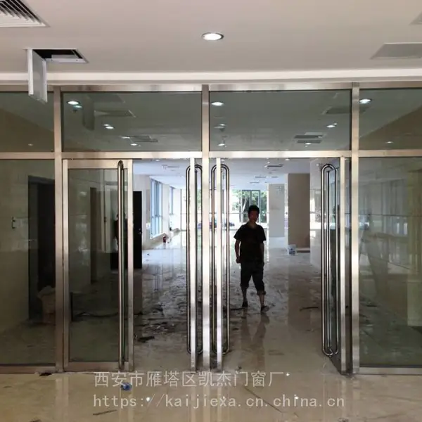 西安玻璃门 感应门订做安装整体施工 电动不锈钢玻璃门供应商