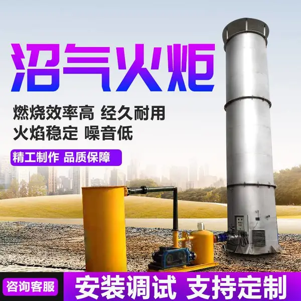 外燃自动沼气火炬 50立方 污水处理 不锈钢 操作简单 环保安全