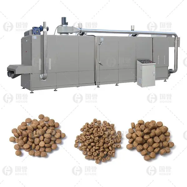 双螺杆膨化狗粮设备 宠物饲料膨化生产线 狗粮猫粮挤压机 时产300公斤