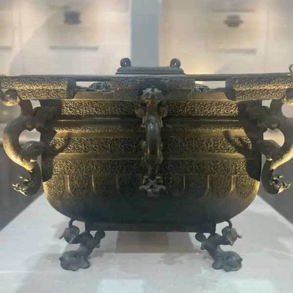 全套曾侯乙礼器乐器复制曾侯乙冰鉴建鼓底座青铜器仿古摆件 古代冰箱 工艺品摆件 中式婚庆影视道
