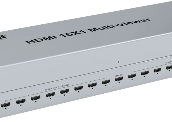 16路4K HDMI分割器,16路信号在一个显示器上面看一个画面,同时十六路高清输入信号可做无缝切换