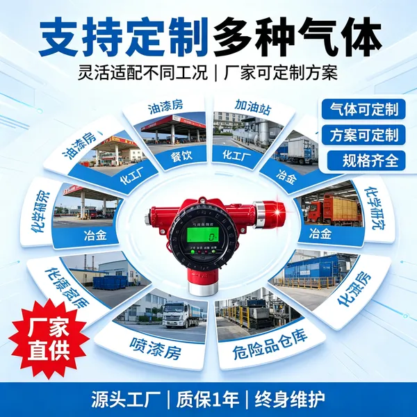 包过安检固定式可燃气体检测仪工业漏气有毒气体报警器探测器