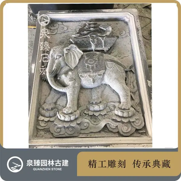 古建祠堂墙堵浮雕 狮象石雕壁画 专注宗祠雕刻20年