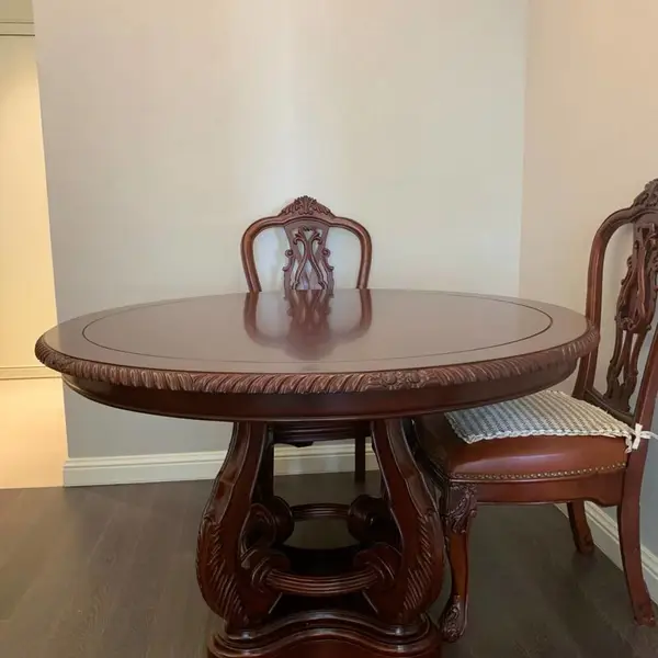 品牌家具实体厂家定制亚振家具同款餐厅餐桌雕刻实木餐椅书椅座椅