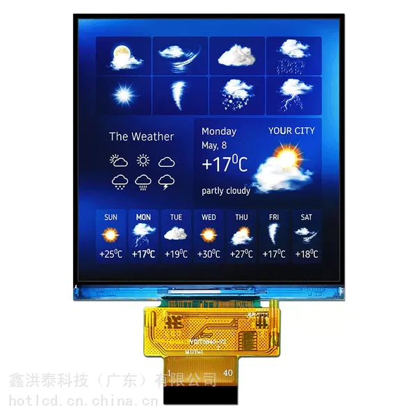 4寸RGB接口显示屏480*480分辨率智能家居TFT彩色液晶屏