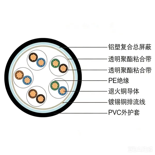 PAS5308 PE 绝缘总屏蔽仪表电缆
