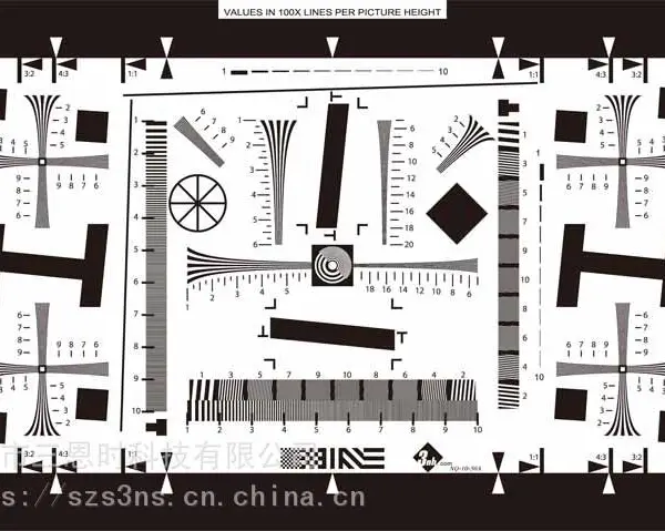 3nh 三恩时***12233分辨率测试卡手机摄像头无人机人脸识别安防车载摄像头测试标准型2000线