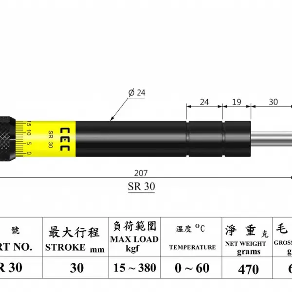 御豹CEC油压缓冲器SR30