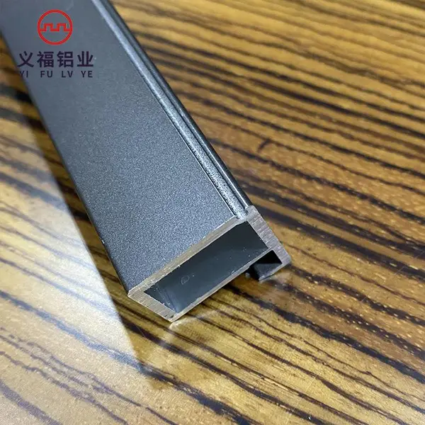 轻奢衣柜玻璃门铝材 极简20边框哑黑型材工厂