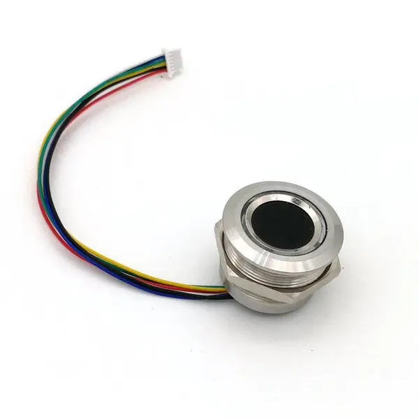 R503 金属圆形电容指纹识别模块 城章科技出品 上海 广东 七彩灯环 防水升级