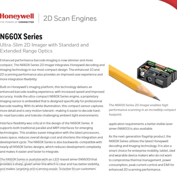Honeywell霍尼韦尔N3603小体积条码扫描模组 LED二维引擎