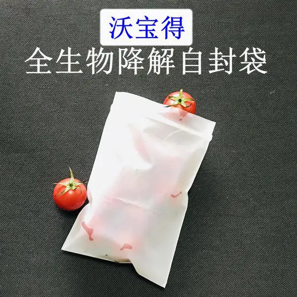 pla全降解自封袋贴骨拉链袋定制 环保食品服装塑料袋
