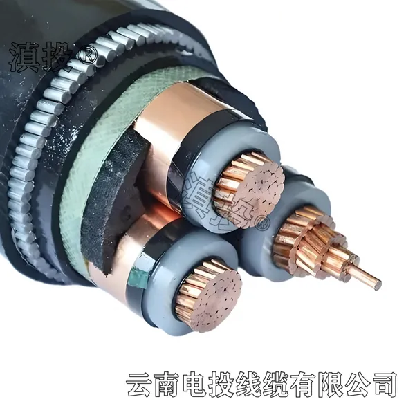 10KV铜芯电缆3芯 ZC-YJV22-3*50平方电力电缆 云南电投线缆 滇投?
