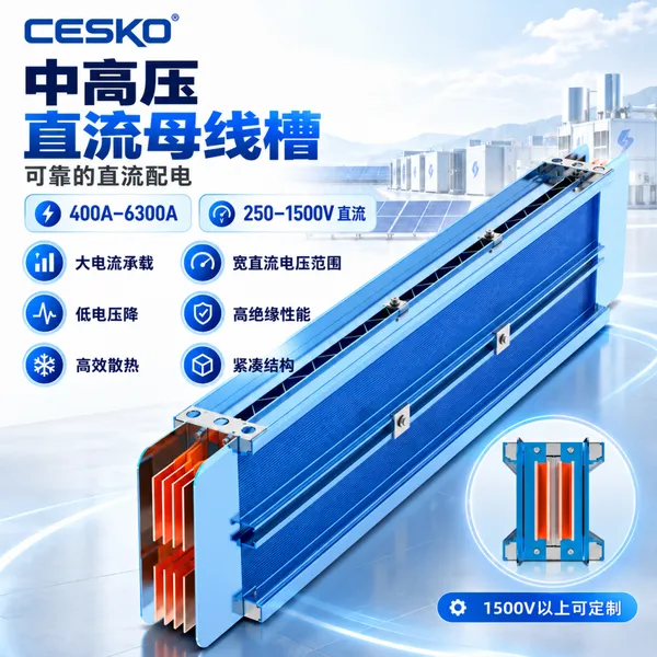 思科通用中高压直流母线槽400A–6300A铜导体配电母线