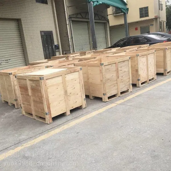 钢带木箱包装 洋尊订木箱直接出口 仓储物流四面进叉