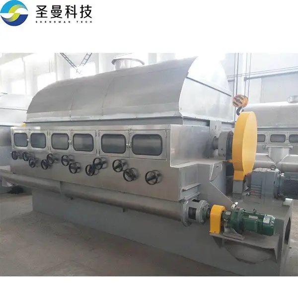 双滚筒刮板干燥机400Kg 圣曼科技 毒死蜱全封闭式转鼓结片机1吨/h