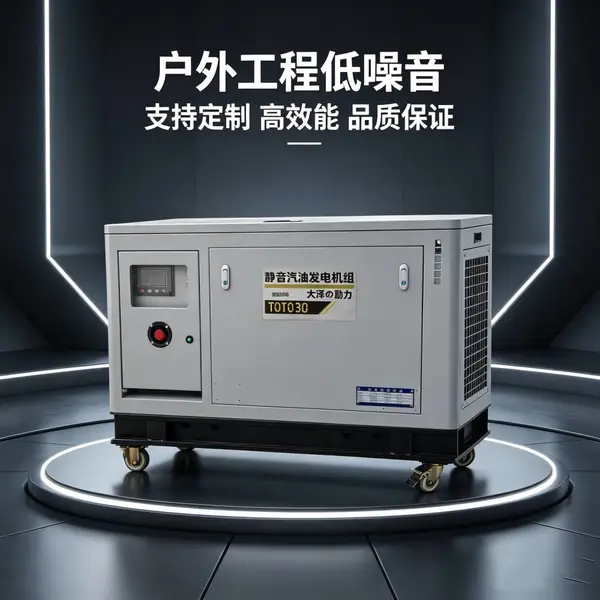 大泽动力20kw三相汽油发电机道路维修施工 野外作业发电设备