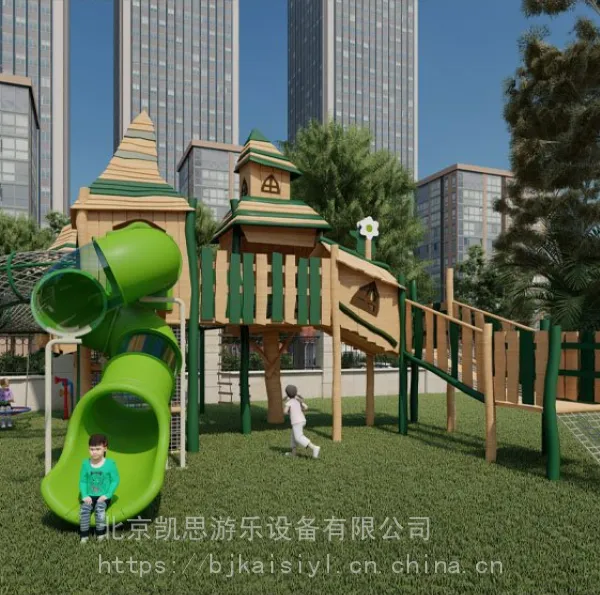 幼儿园户外滑梯玩具 大型木质拓展组合滑梯 儿童游乐攀爬网