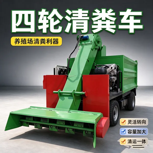 养牛场粪便清理车 禽畜自动铲粪机 一键启动牛粪清扫车
