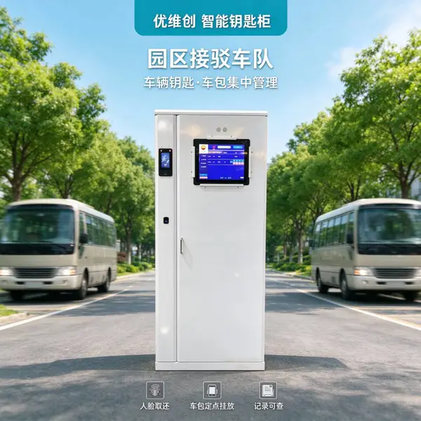 优维创人脸识别园区接驳车智能钥匙柜接驳车车包定点对应rfid自动记录