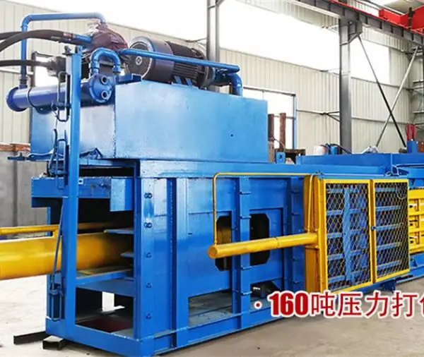 大型卧式废纸液压打包机160吨编织袋塑料卧式打包机