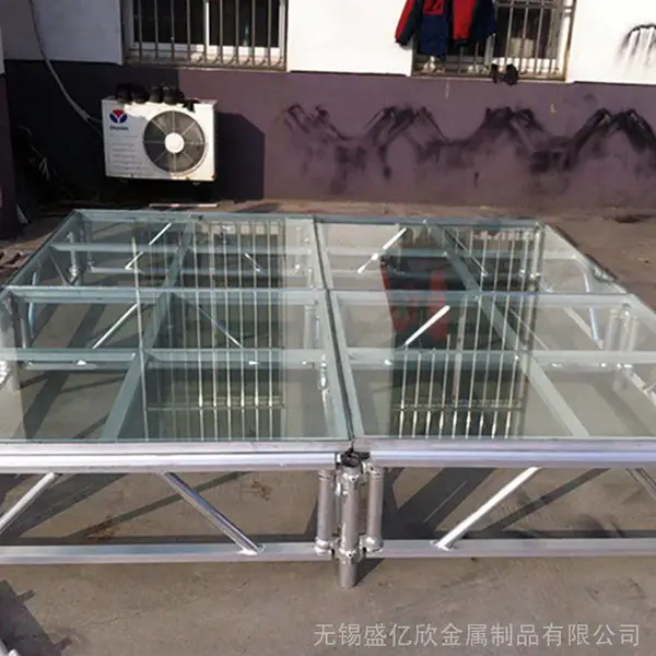 钢化玻璃舞台速搭透明玻璃台面大型演出庆典展台 拆搭便捷