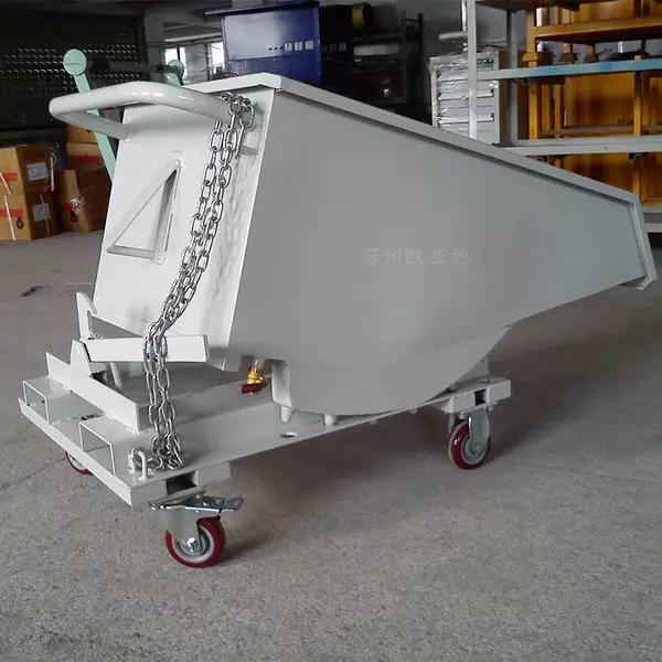 车削车间工具车 齿轮翻转铁屑废料车 车斗可翻转 欧亚德定制