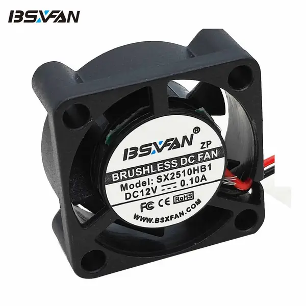 耐高温散热风扇 12V 2510直流风机 机柜 双滚珠轴承 静音 IP68防水风扇