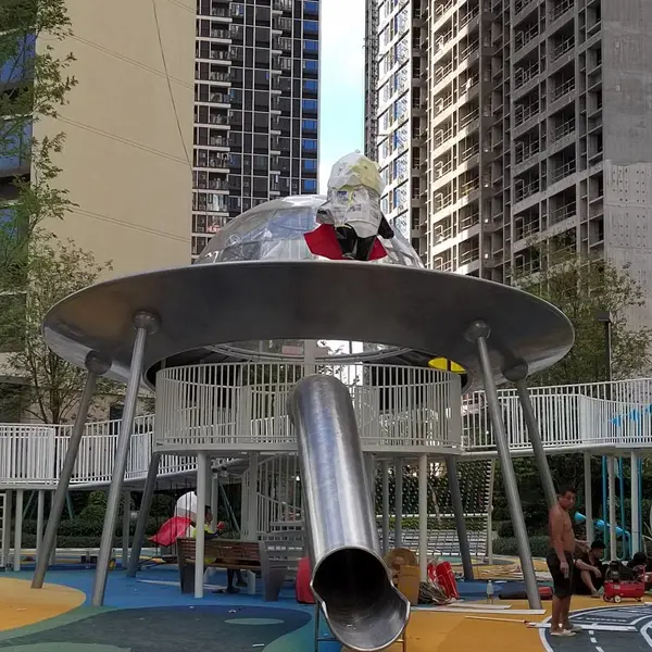 星空大型不锈钢滑梯定制户外儿童游乐设备可非标定制