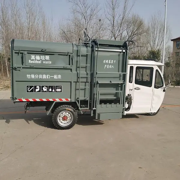 电动三轮挂桶垃圾车 新能源小型垃圾清运车 街道小区生活垃圾***车