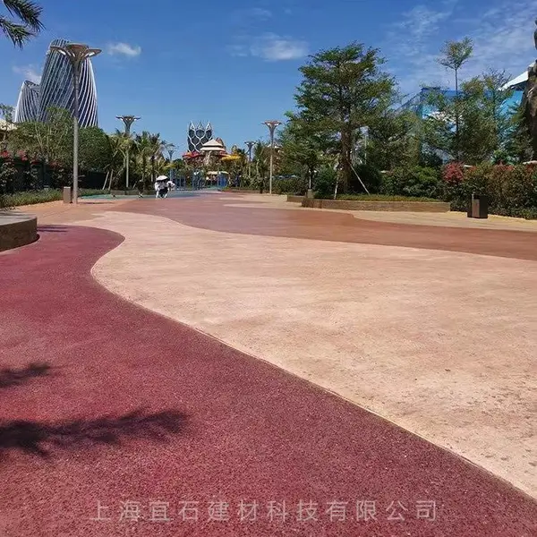 供应砾石混凝土材料100砾石厚聚合物洗砂地面包工包料